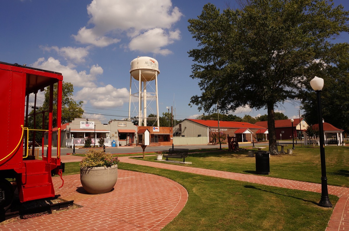The Auburn water tower in Auburn, Barrow County, Georgia